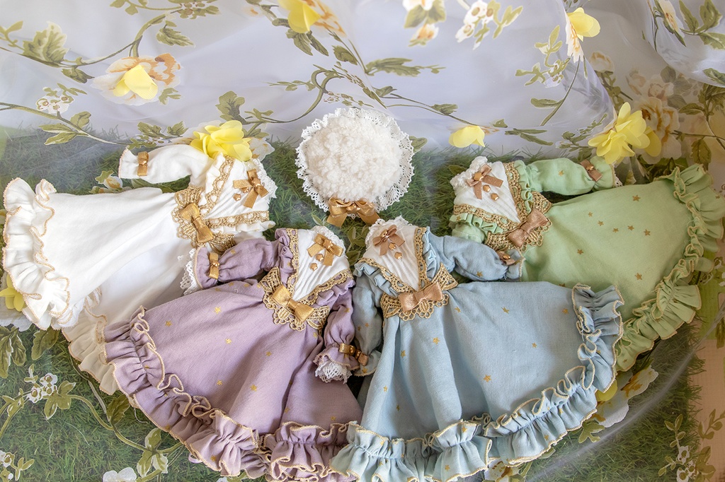 ダブルガーゼナイトドレス セット 『月見る羊』1/6