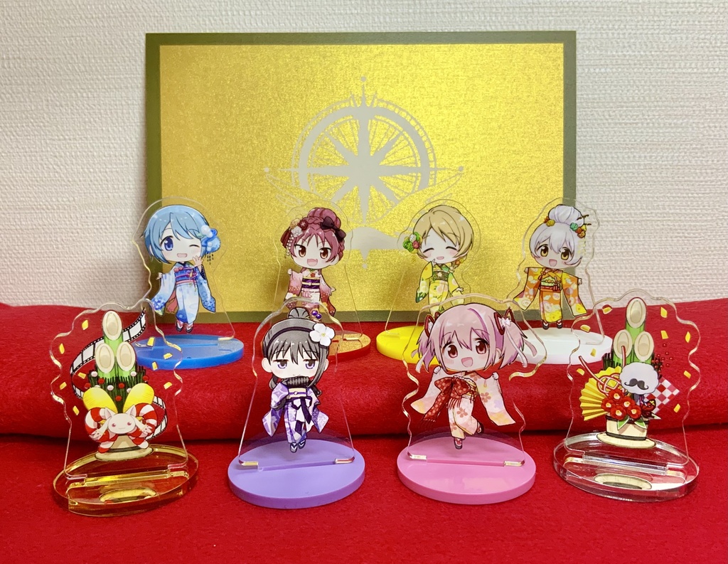 晴れ着魔法少女のミニアクリルスタンド