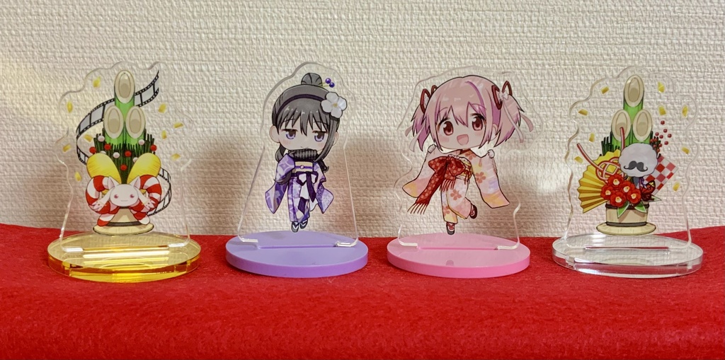 晴れ着魔法少女のミニアクリルスタンド