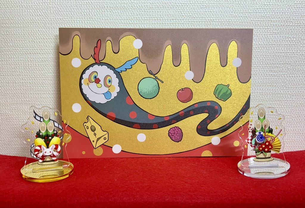 晴れ着魔法少女のミニアクリルスタンド