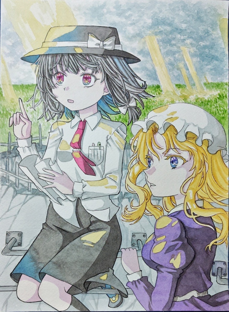 蓮子とメリー、天使の古戦場にて