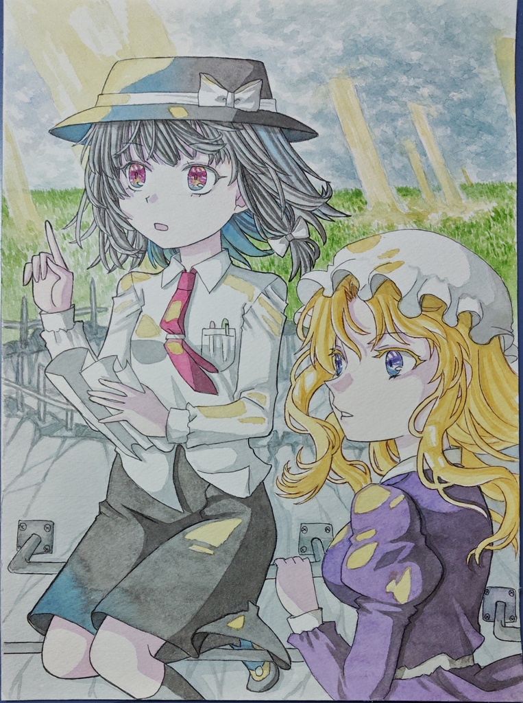 蓮子とメリー、天使の古戦場にて