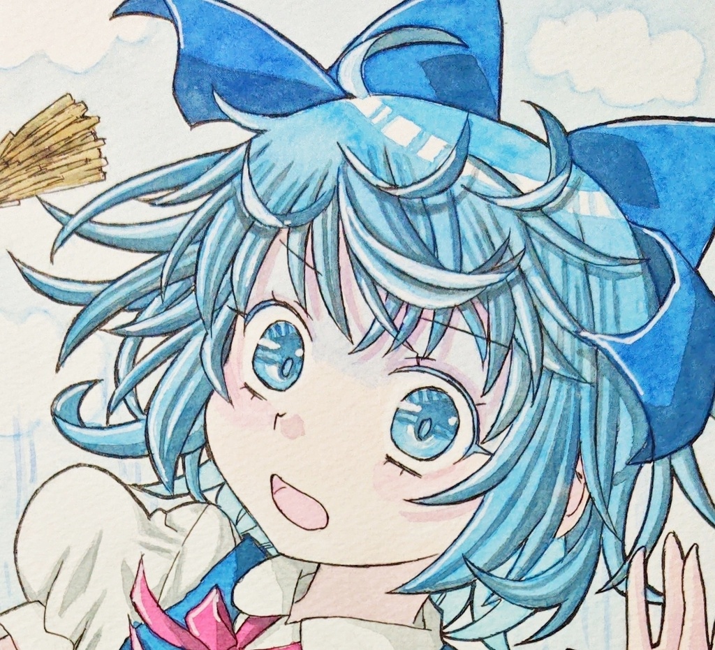 浮力が足りなくて落下するチルノ