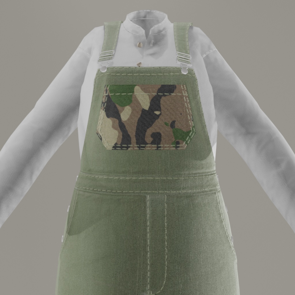 【Lapwing/しなの対応】ミリタリーオーバーオール