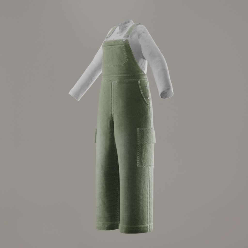 【Lapwing/しなの対応】ミリタリーオーバーオール