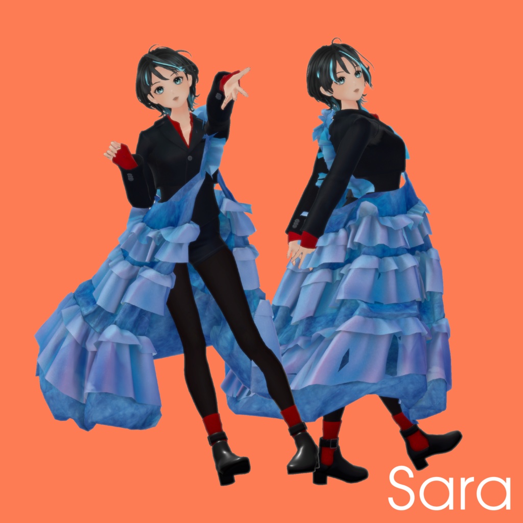 オリジナル3Dモデル「紗羅」+「紗羅素体」