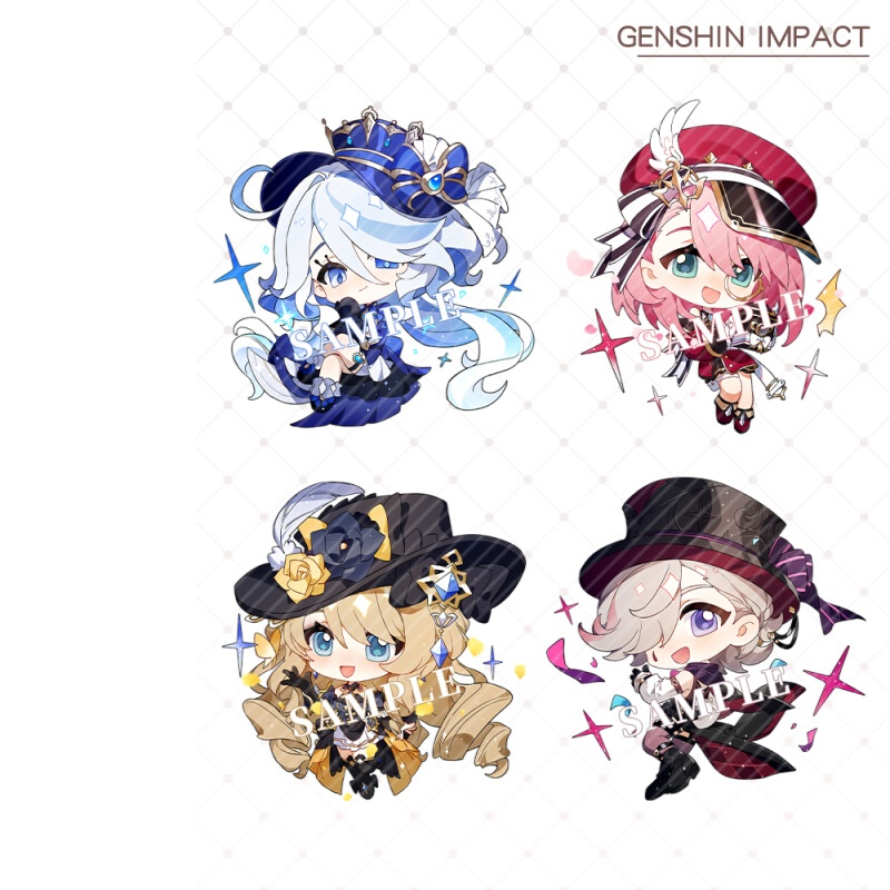 Genshin Impact genshinimpact 原神 シャルロット リネット フォカロルス フリーナ ヌヴィレット リオセスリ シグウィン アルレッキーノ ナヴィア リネ クロリンデ フレミネ ドットーレ アクリルキーホルダー