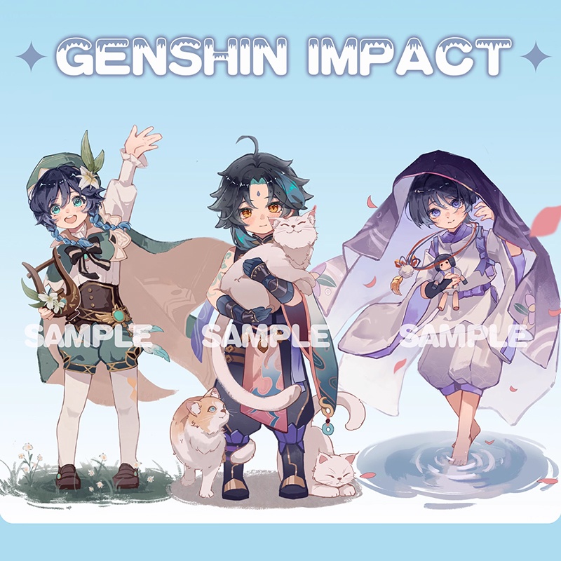 Genshin Impact genshinimpact 原神 魈 スカラマシュ ウェンティ アクリルスタンド(13cm)