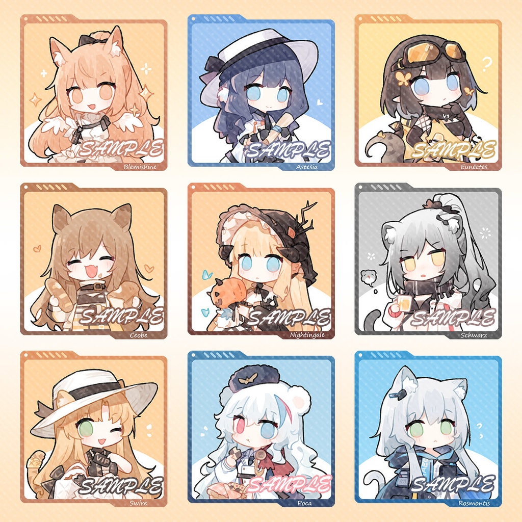 Arknights アークナイツ 明日方舟 ブレミシャイン アステシア ユーネクテス ケオベ ナイチンゲール シュヴァルツ スワイヤー ロサ ロスモンティス アクリルキーホルダー