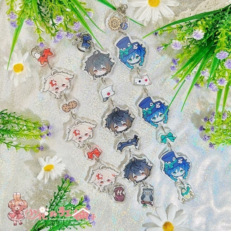 Genshin Impact genshinimpact 原神 ウェンティ タルタリヤ スカラマシュ 魈 鍾離 楓原万葉 アクリルキーホルダー