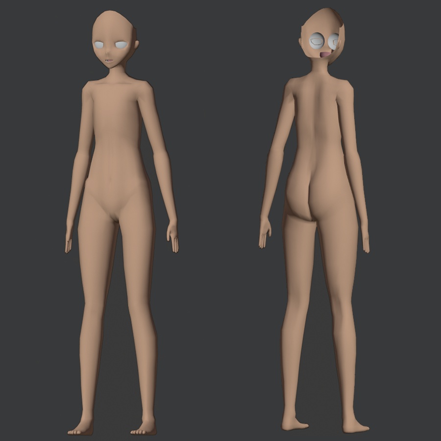 3D人型モデル用素体