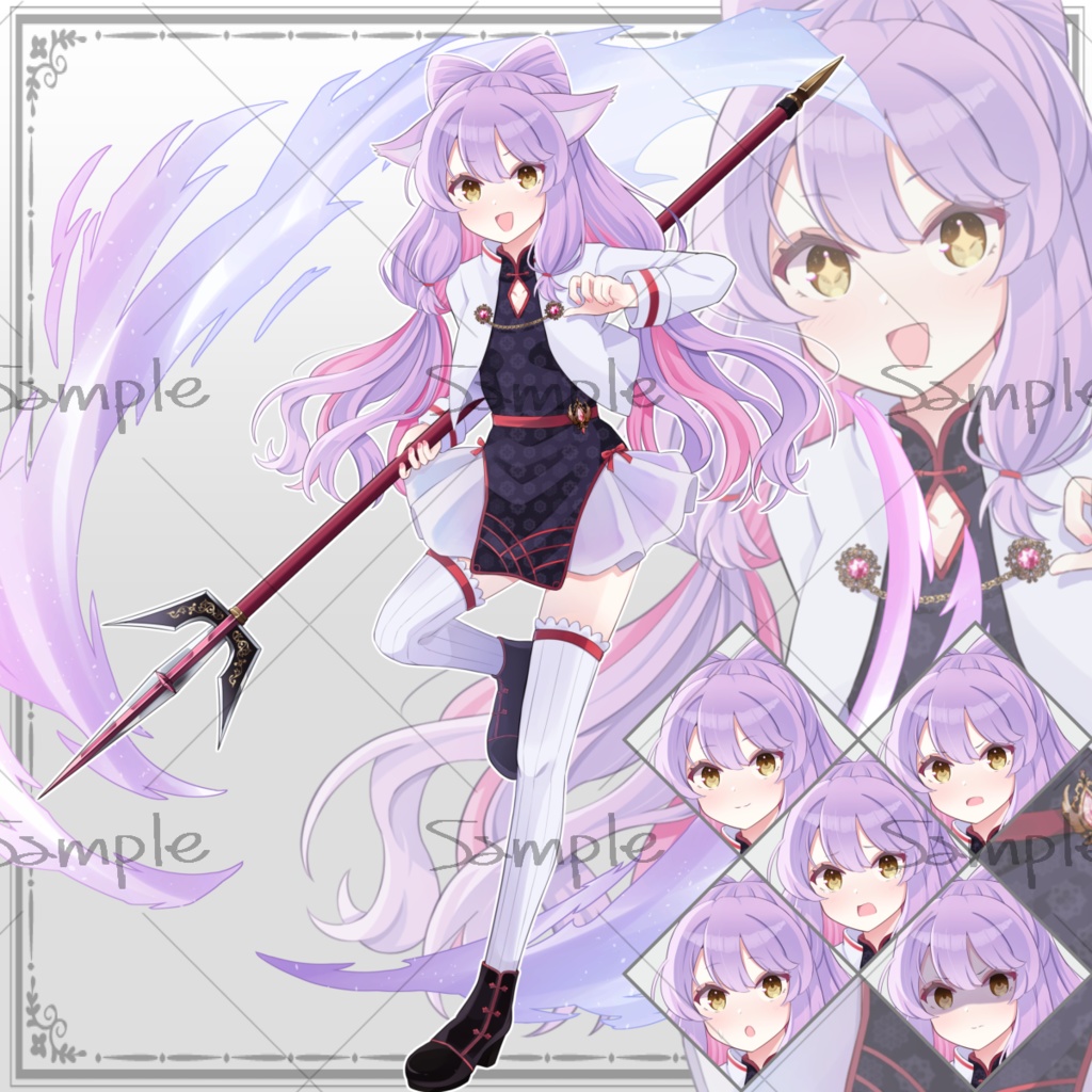 表情7種+着せ替え3種(png+psd)