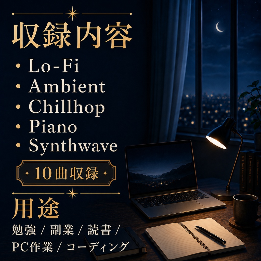 Midnight Focus BGM Pack|夜の作業・勉強用BGM集