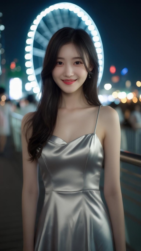 AI美女フォトパック – Silver Dress edition(45枚)