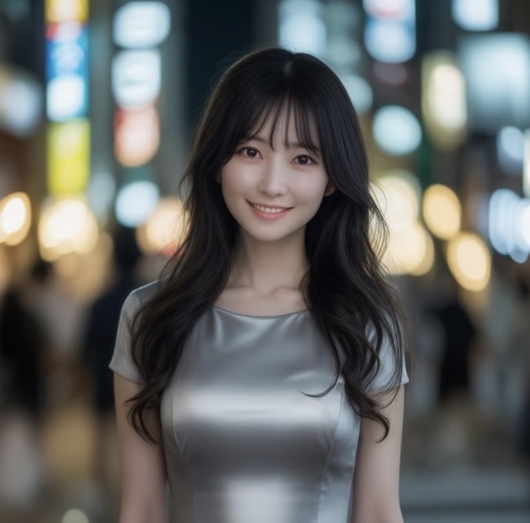 AI美女フォトパック – Silver Dress edition（45枚）　