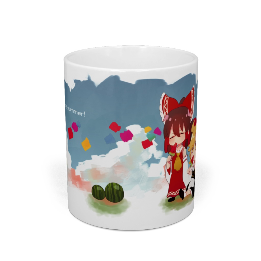 霊夢と魔理沙のマグカップ(夏)