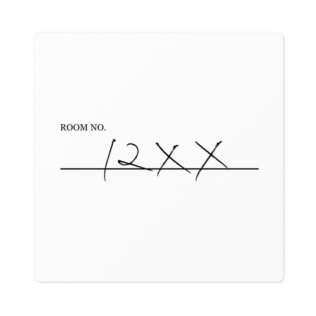 「ROOM NO.12××」ステッカー