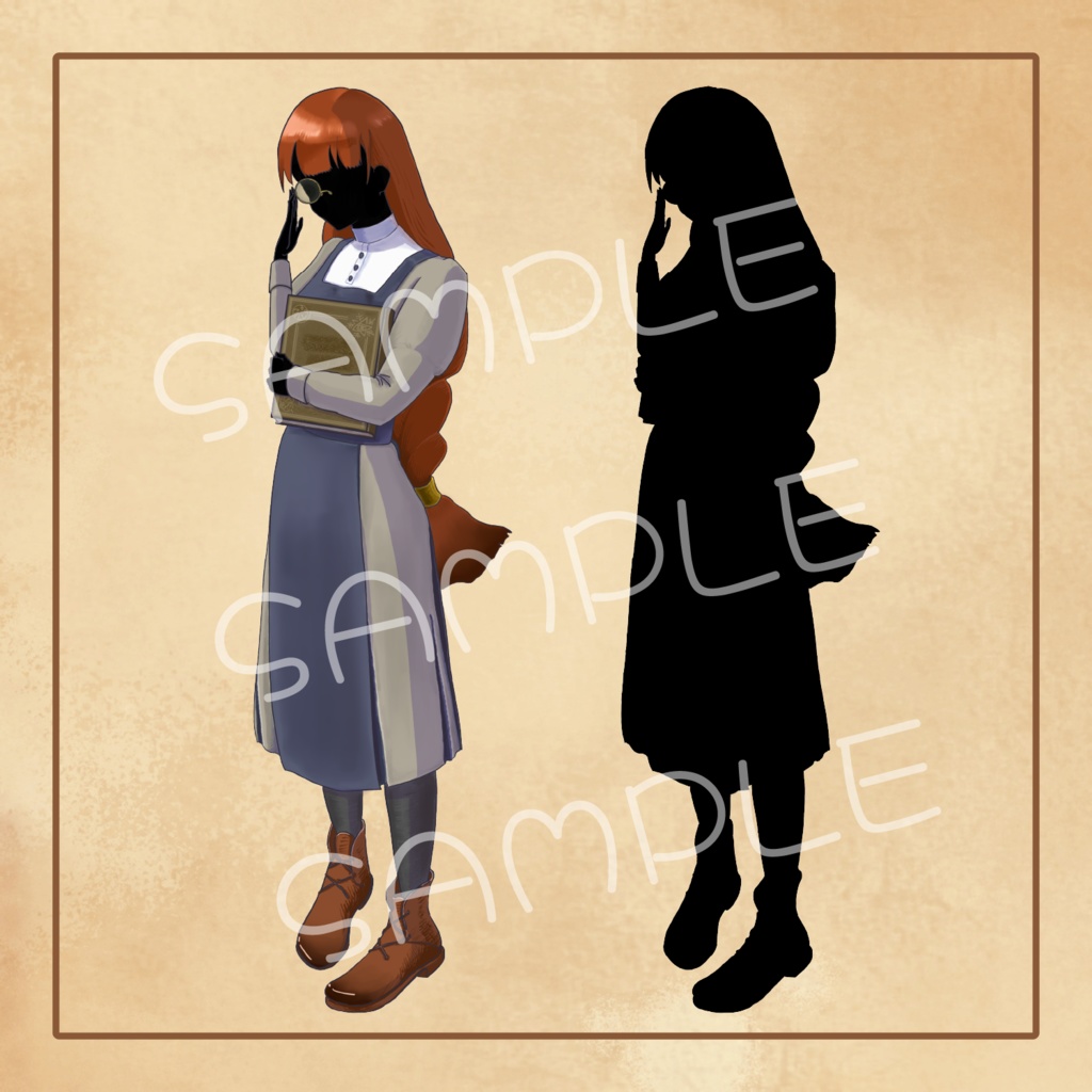 【立ち絵素材】本好きの少女