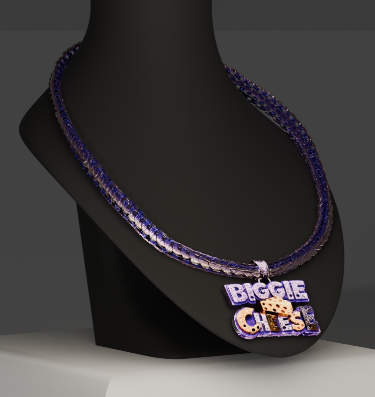 Biggie Cheese Pendant And Chain (RIGGED)