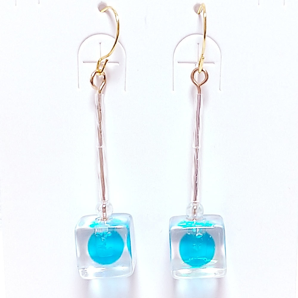 マインクラフト ビーコン風ピアス/イヤリング 両耳用ペア