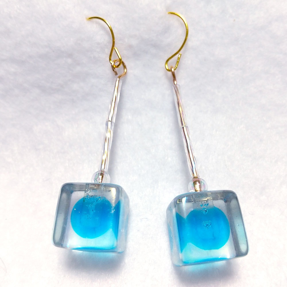 マインクラフト ビーコン風ピアス/イヤリング 両耳用ペア