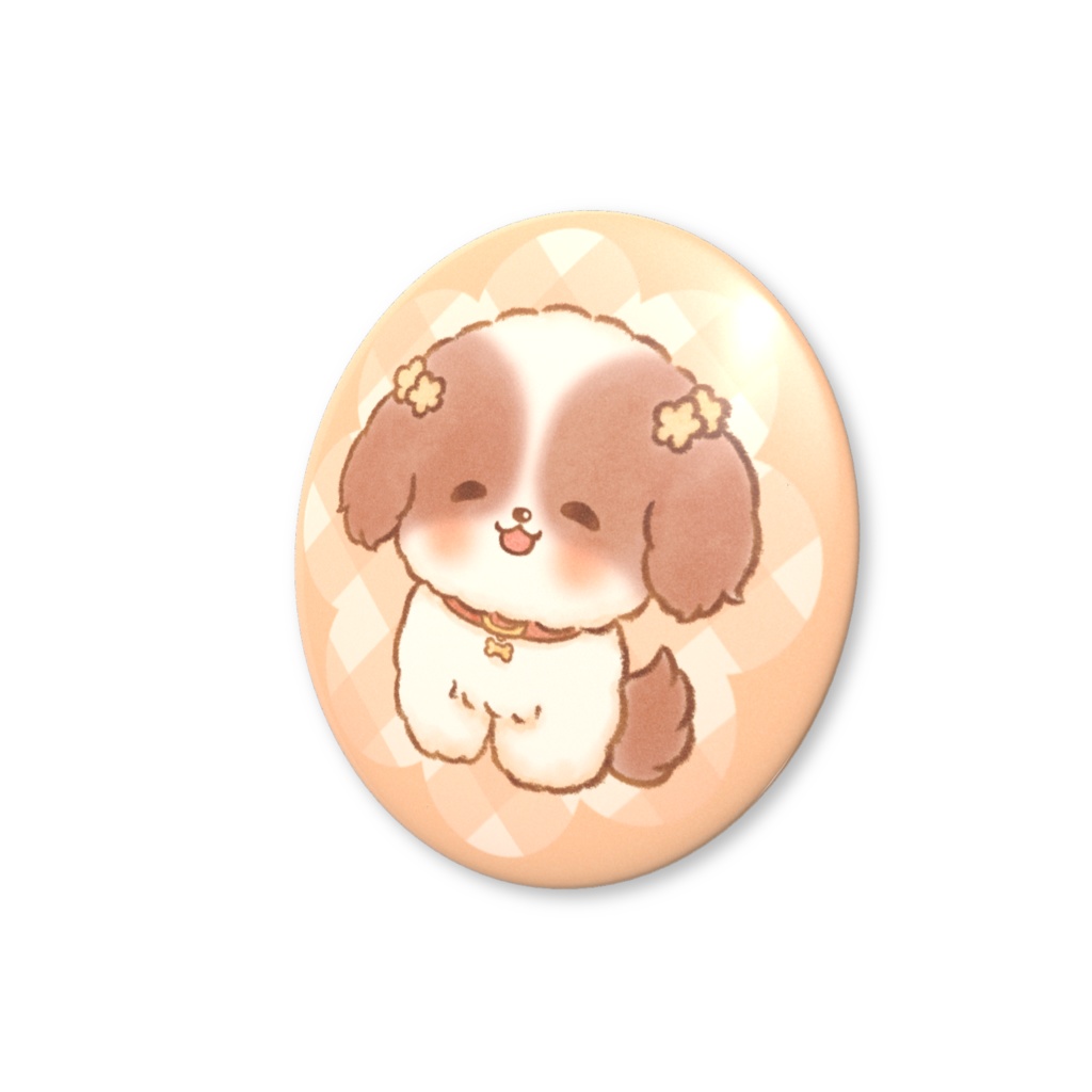 シーズーのまる にっこり缶バッジ