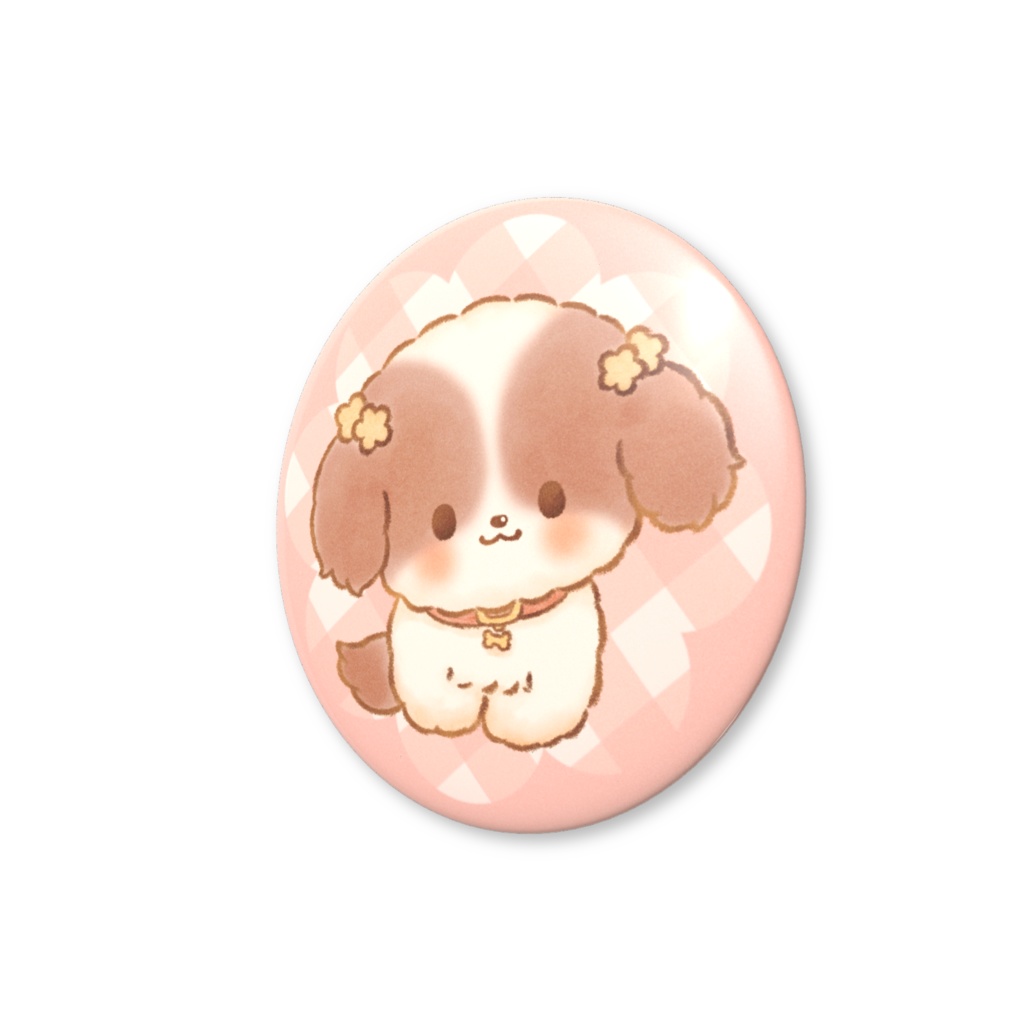 シーズーのまる おすまし缶バッジ