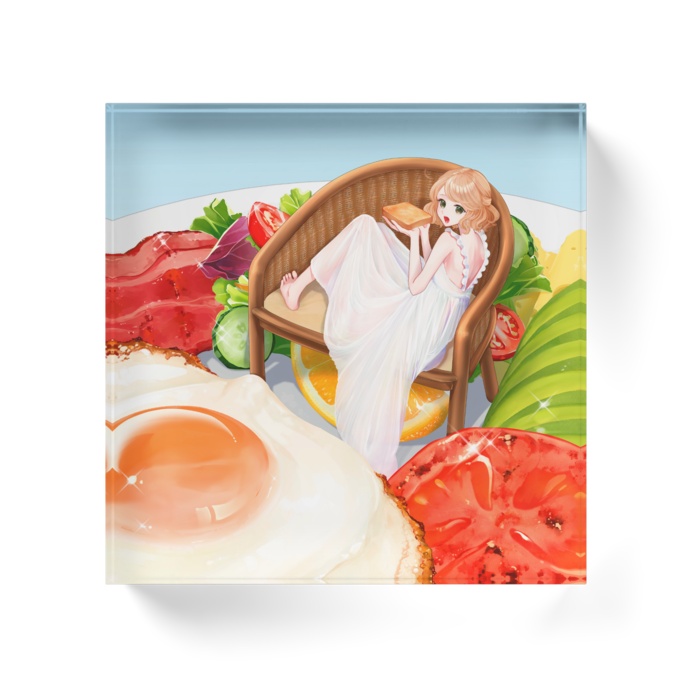 💐記念イラスト世界のアクリルブロック10*10