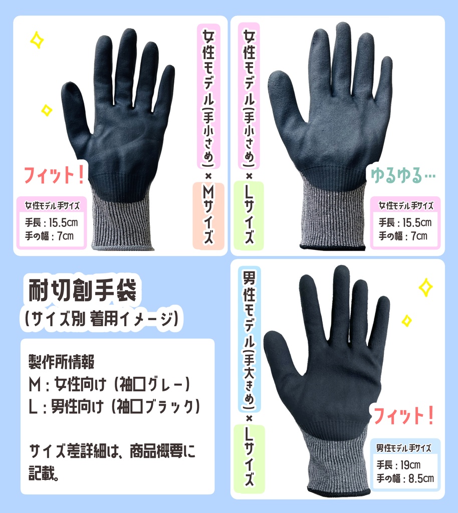 💐【受注予約〜4/20】防災用 手袋2種 完全セット(直筆お手紙同封)