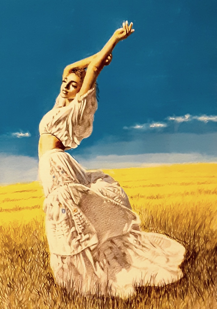 色鉛筆による細密画