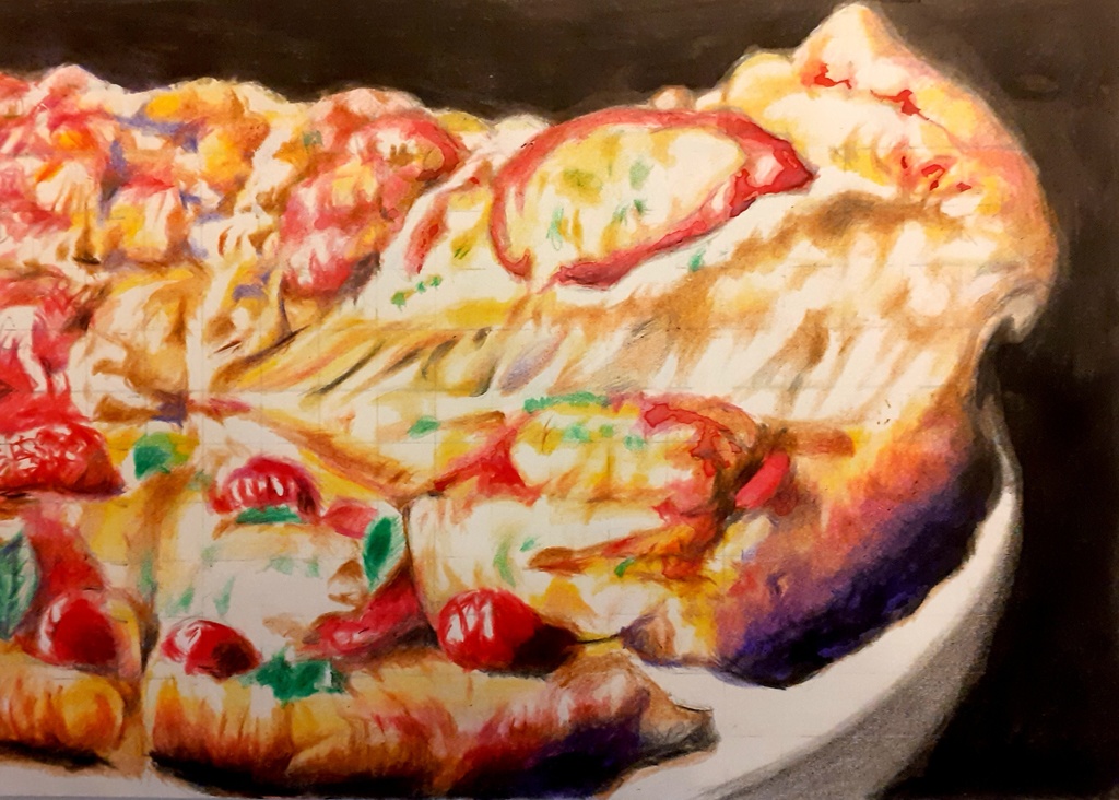 色鉛筆による細密画