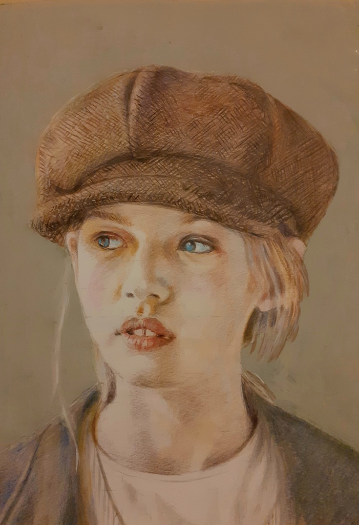 色鉛筆による細密画