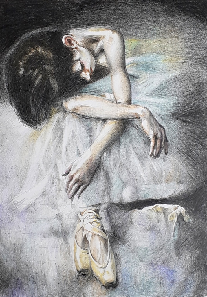 色鉛筆による細密画