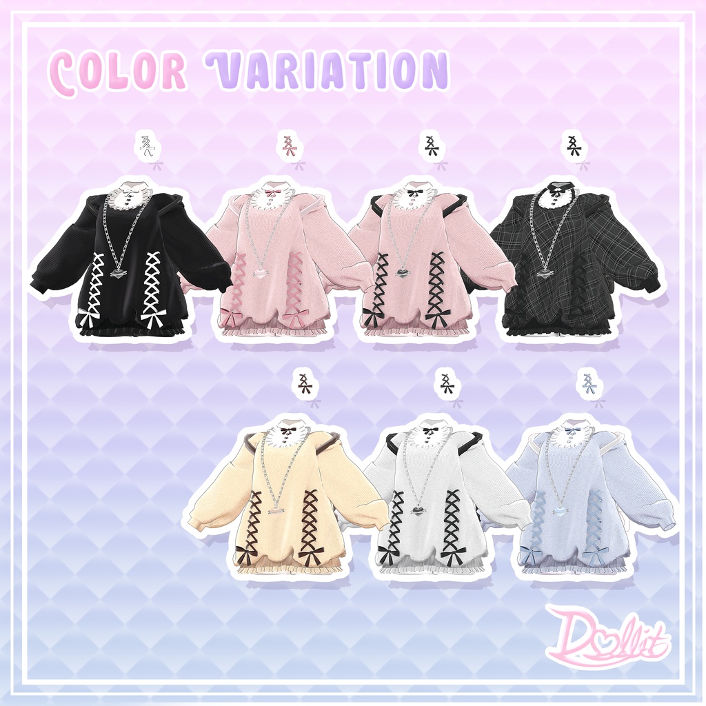 🎀 《FREE》 【4アバター対応】BaebaeKnit 🎀