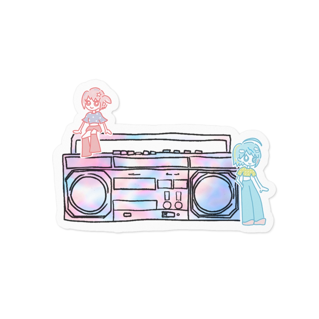 ららら♪らじおカラフルステッカー