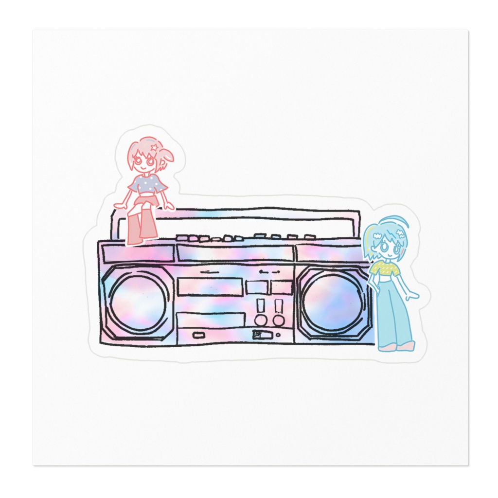 ららら♪らじおカラフルステッカー