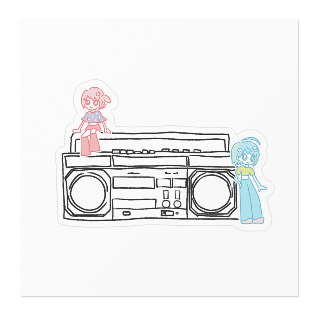 ららら♪らじおシンプルステッカー