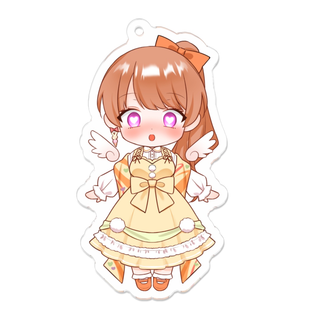 らいり。ミニキャラ アクリルキーホルダー 2nd Anniversary goods (ハート目ver.)