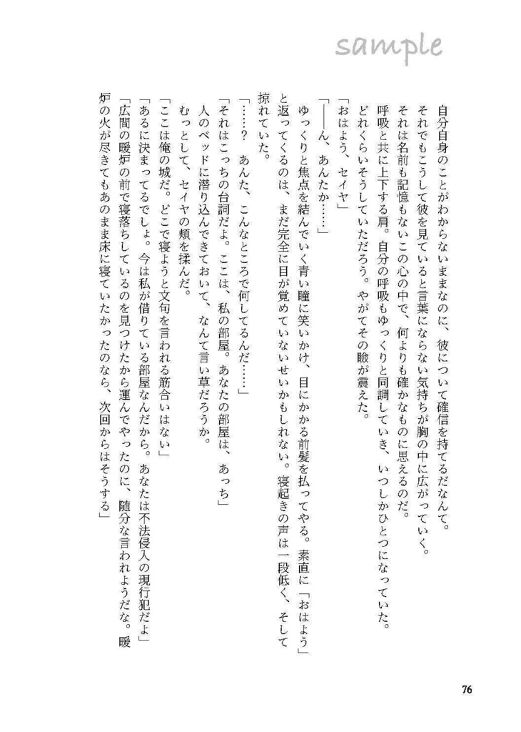 【セイ主1月新刊】灰城より愛をこめて