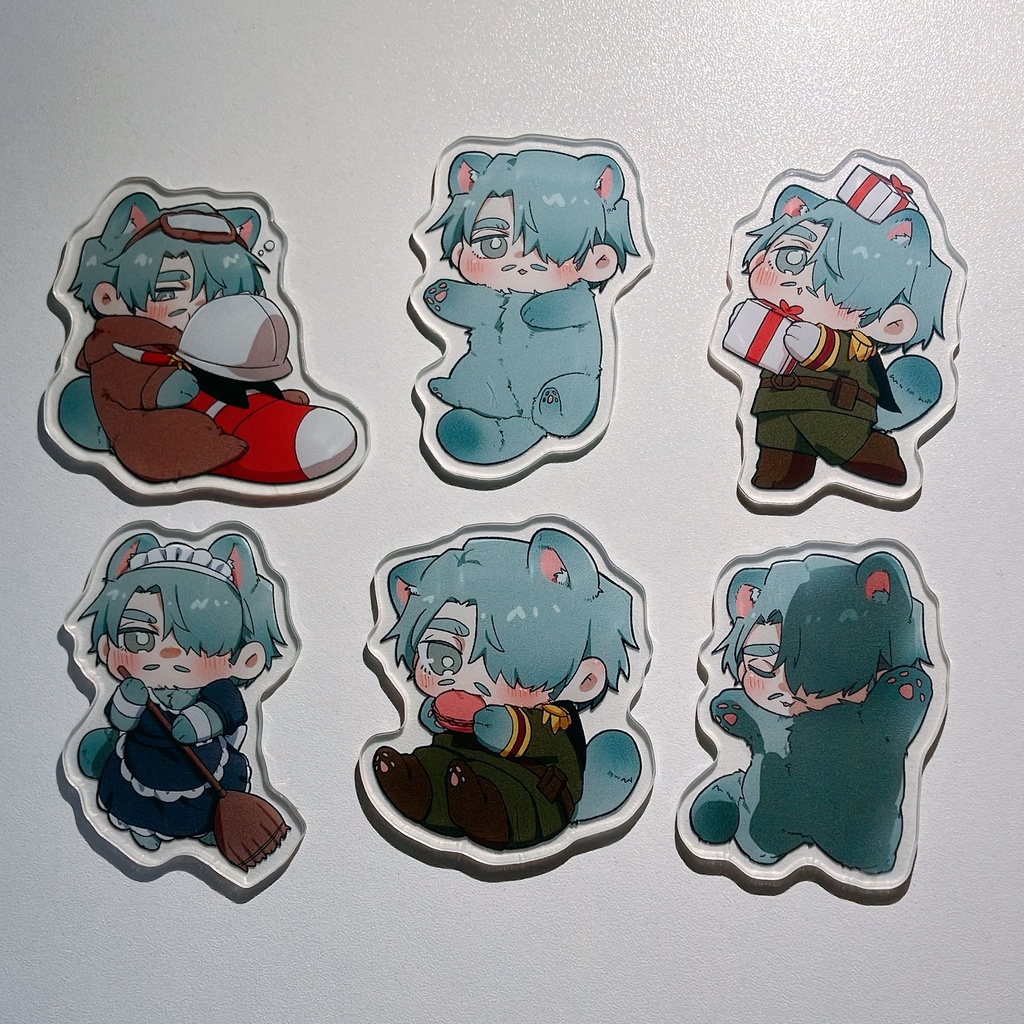 たぬきシャリア アクリルシール3点セット