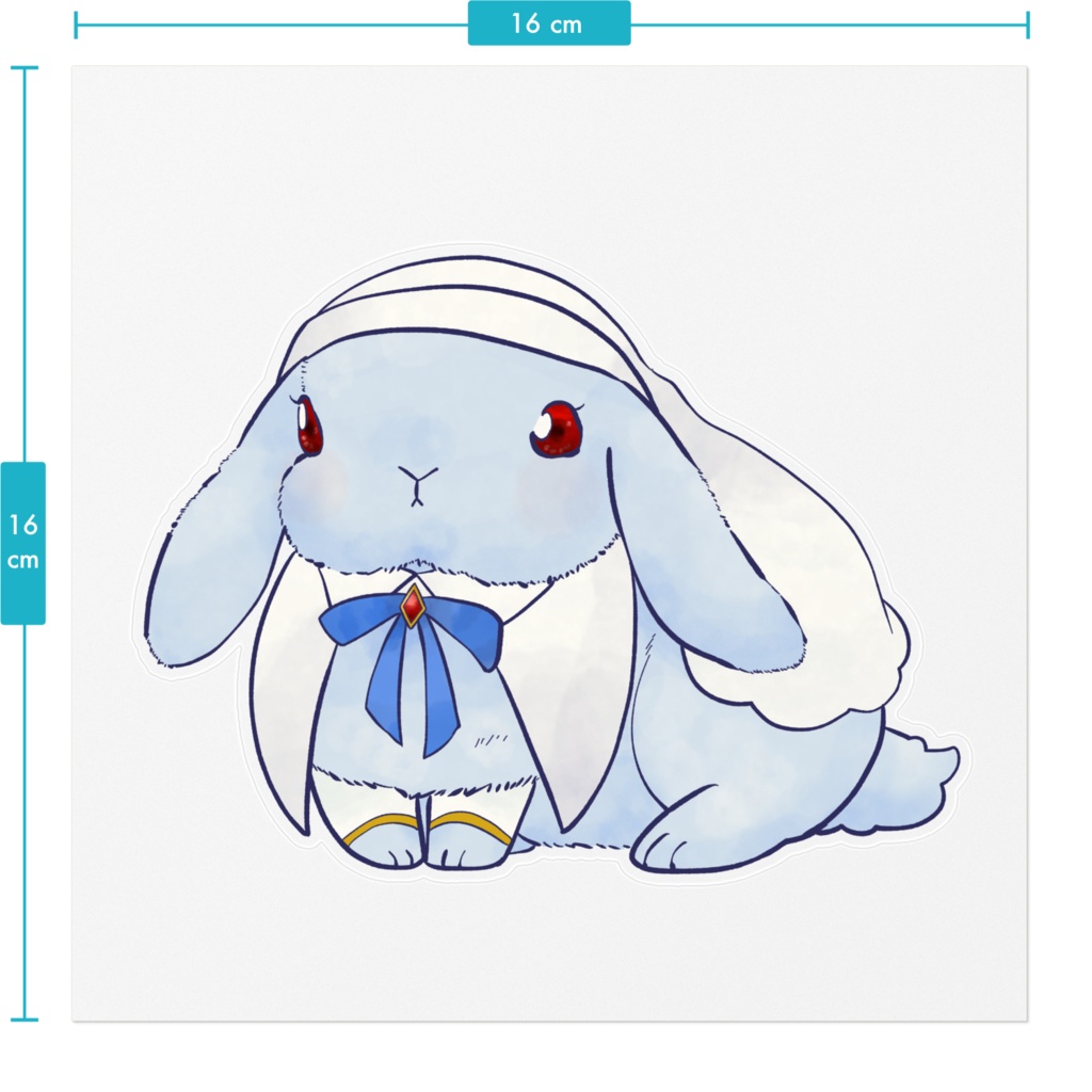 【もふもふ】るぅうさどこでもうさんぽ【ステッカー】