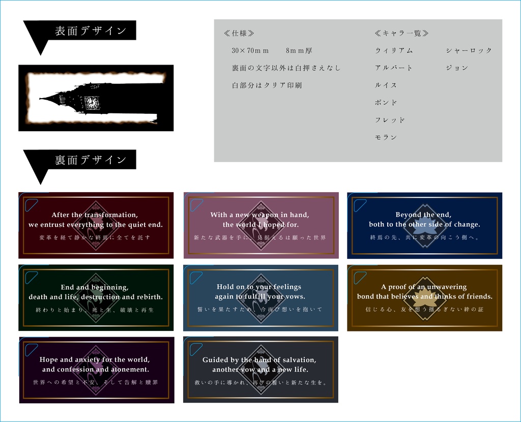 イメージアクリルキーホルダー