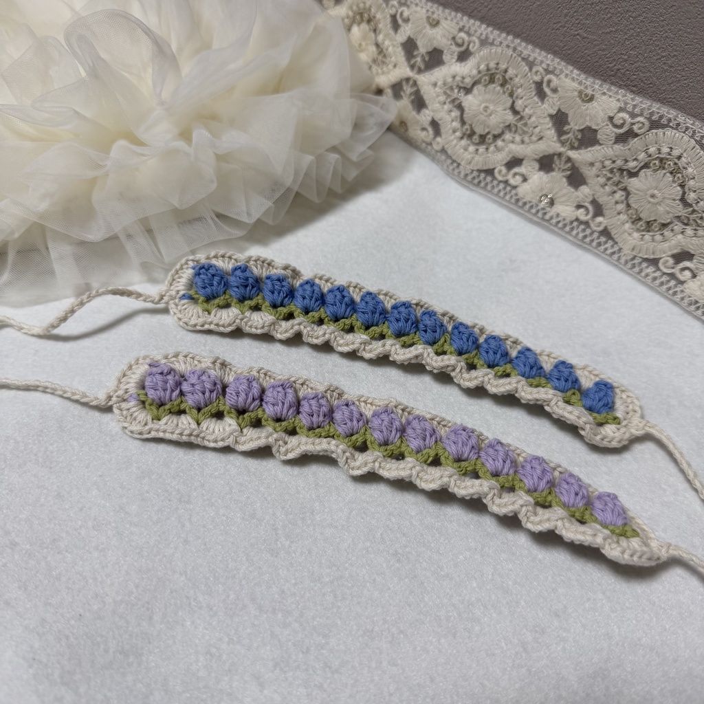 ぷっくりお花のヘッドドレス