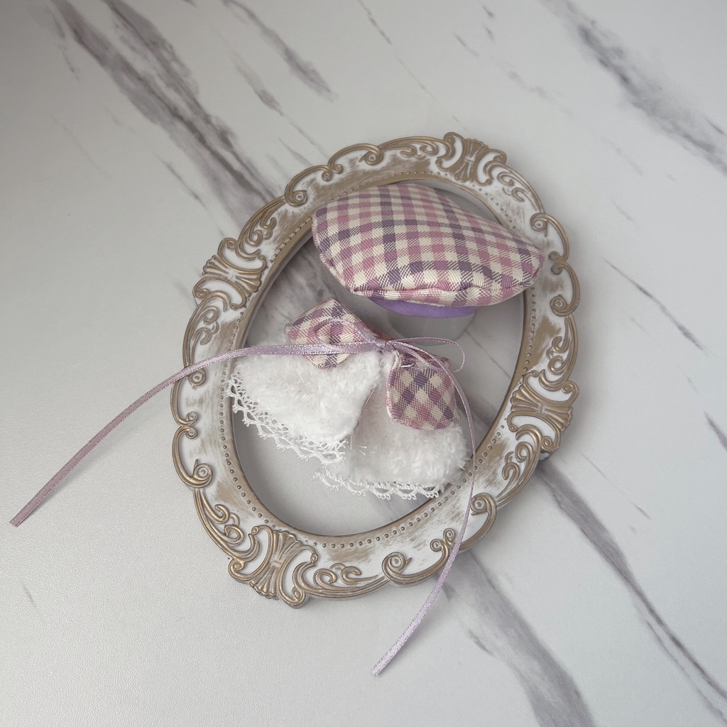 【ぱぺっとサイズ】ポンチョ&ベレー帽セット