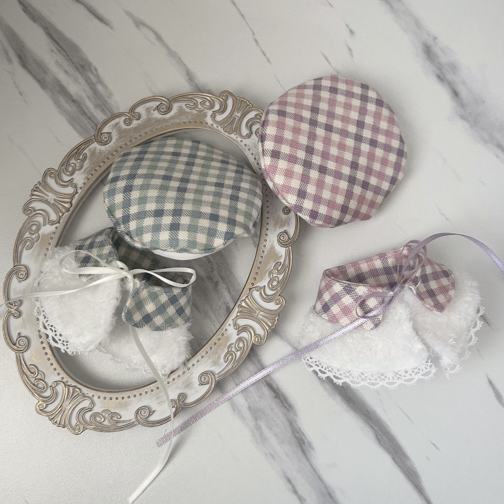 【ぱぺっとサイズ】ポンチョ&ベレー帽セット