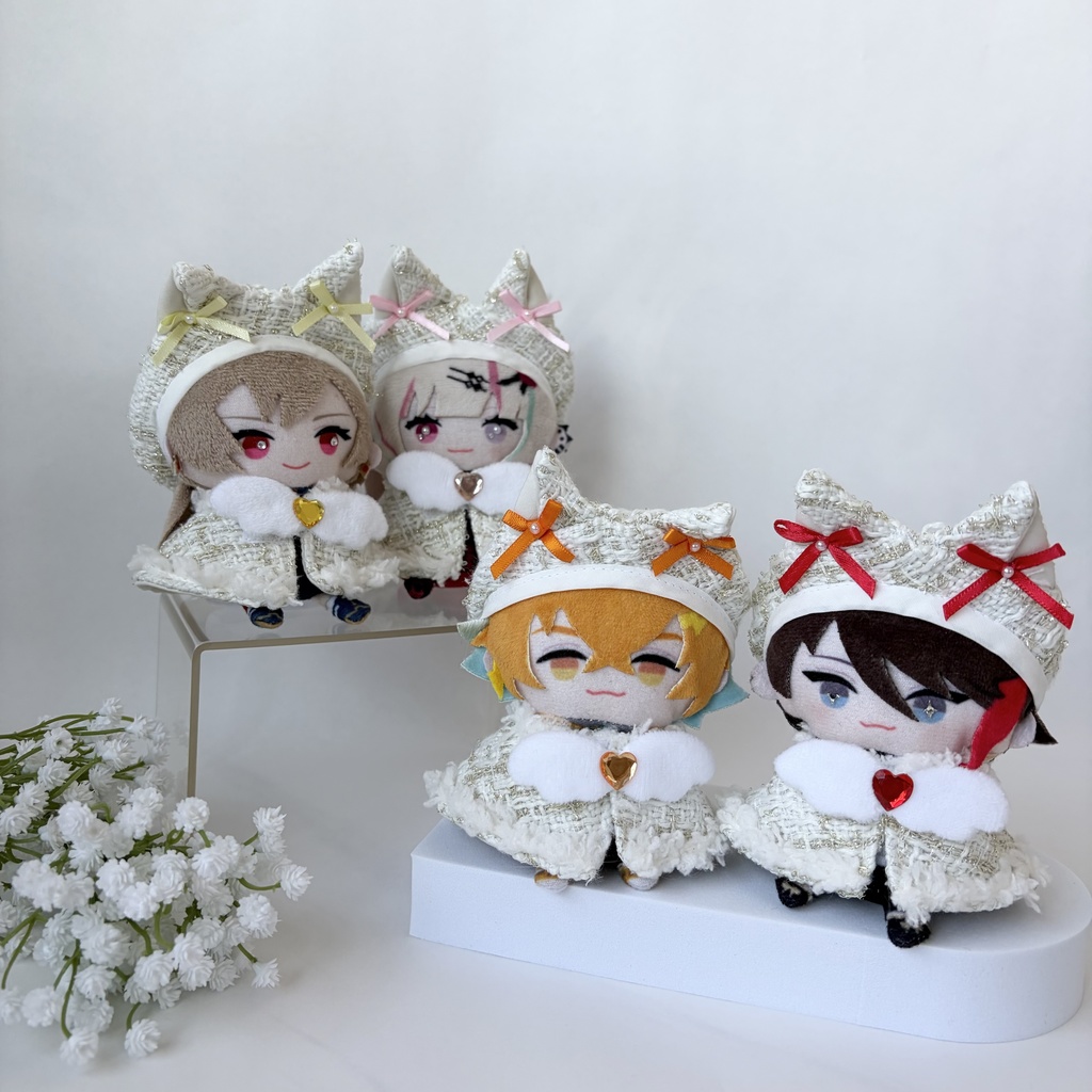 ꒰ঌネコミミベレー帽&ポンチョセット໒꒱
