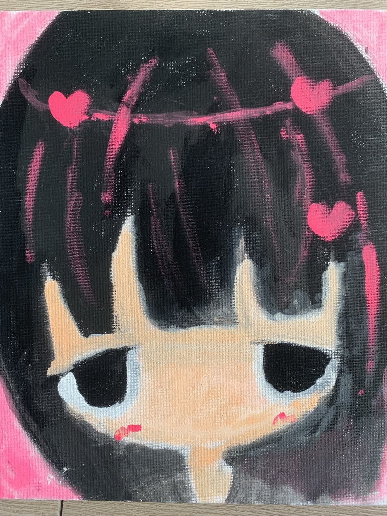 F3.0サイズキャンバス　「気になる」