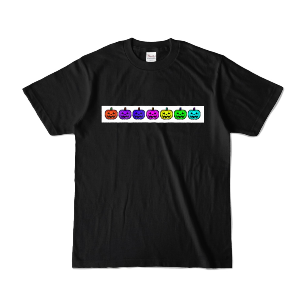 2Dゲーム風☆カラフルパンプキン_Tシャツ