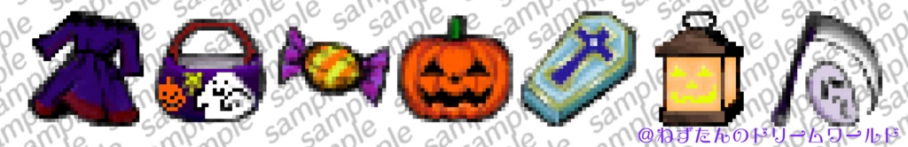 2Dゲーム風☆ハロウィンアイテム_Tシャツ