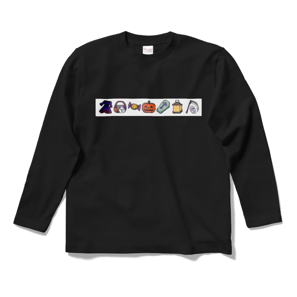 2Dゲーム風☆ハロウィンアイテム_ロングスリーブTシャツ